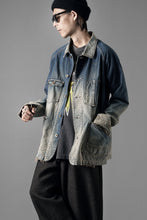画像をギャラリービューアに読み込む, FULLCOUNT x N/07 exclusive COVER ALL JACKET / 10.5oz Zimbabwe Denim (INDIGO BLUE / EFFECTED)