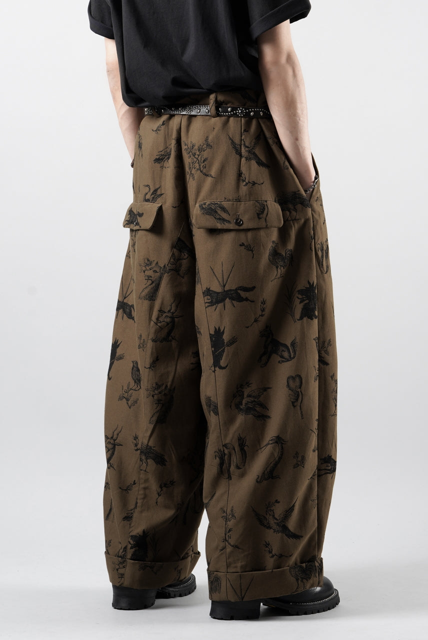 Load image into Gallery viewer, Aleksandr Manamis JACQUARD WIDE CROP PANT (NOIR NOIR)