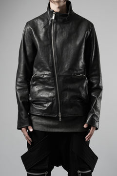画像をギャラリービューアに読み込む, Portaille exclusive wp001 MOTO JACKET / ROMA SOFT TANNED LEATHER (BLACK)