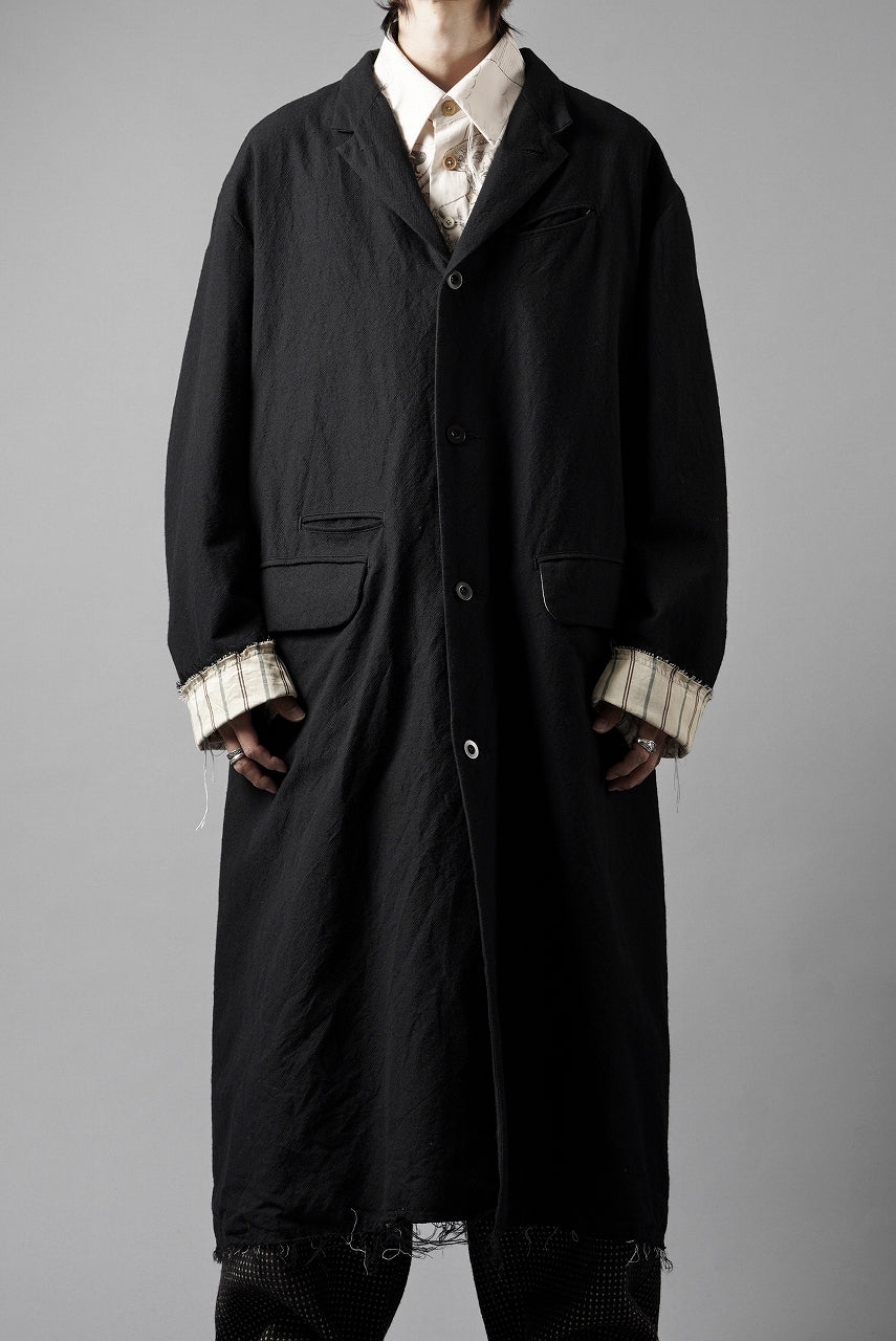 Load image into Gallery viewer, KLASICA "1983" CUT OFF CLASSIC STRAIGHT COAT / ALEXANDER TWILL MATT MIX (COAL BLACK)