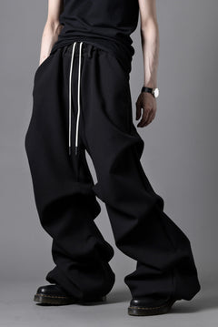 画像をギャラリービューアに読み込む, A.F ARTEFACT EXTREME WIDE BAGGY PANTS / KNIT JERSEY (BLACK)