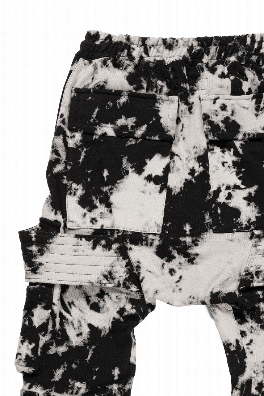 画像をギャラリービューアに読み込む, A.F ARTEFACT BELT CARGO SAROUEL JOGGER / MOTTLED DYING (BLACK x IVORY)