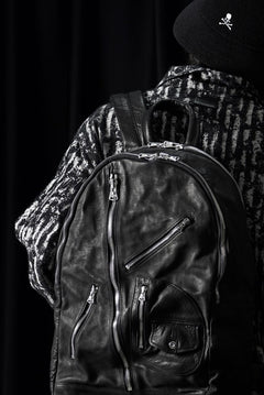 画像をギャラリービューアに読み込む, ISAMU KATAYAMA BACKLASH JAPAN CALF GARMENT-WASH RIDERS BACKPACK (BLACK)