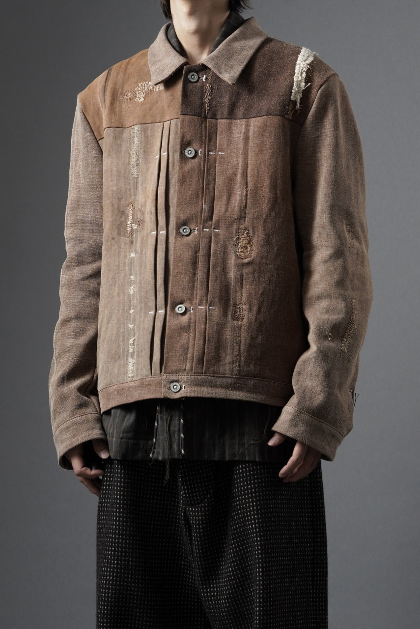 画像をギャラリービューアに読み込む, ierib exclusive Trucker Jacket /  Vintage SAKABUKURO (BROWN)