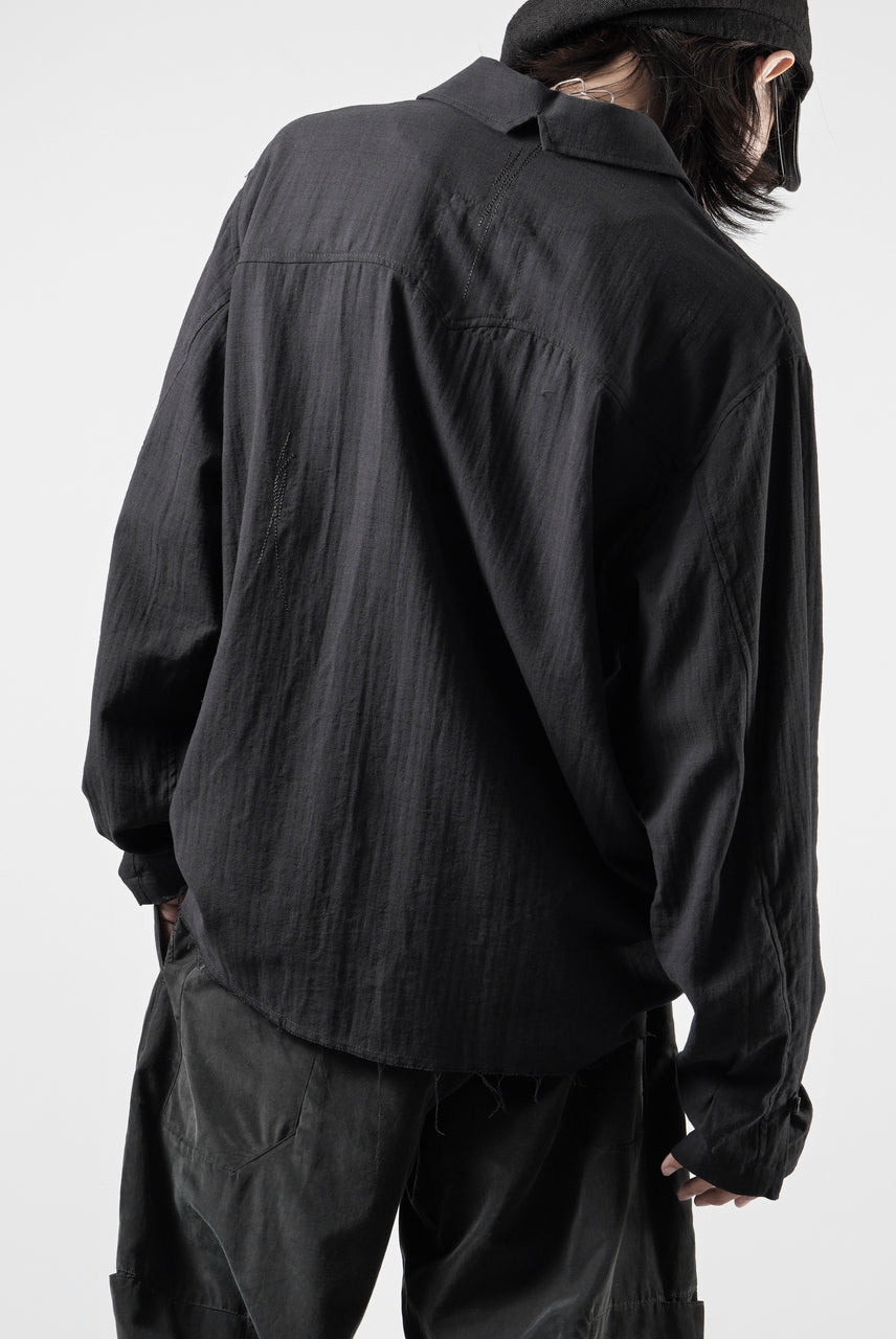 画像をギャラリービューアに読み込む, Professor.E EMBROIDERED SHIRT (BLACK)