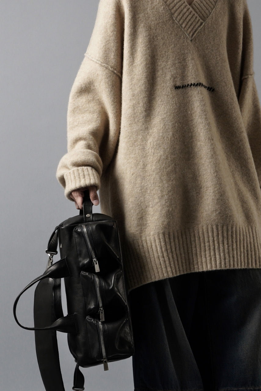 画像をギャラリービューアに読み込む, Portaille GP22 MILITARY BOSTON BAG / ROMA SOFT TANNED HORSE LEATHER (DEEP BLACK)