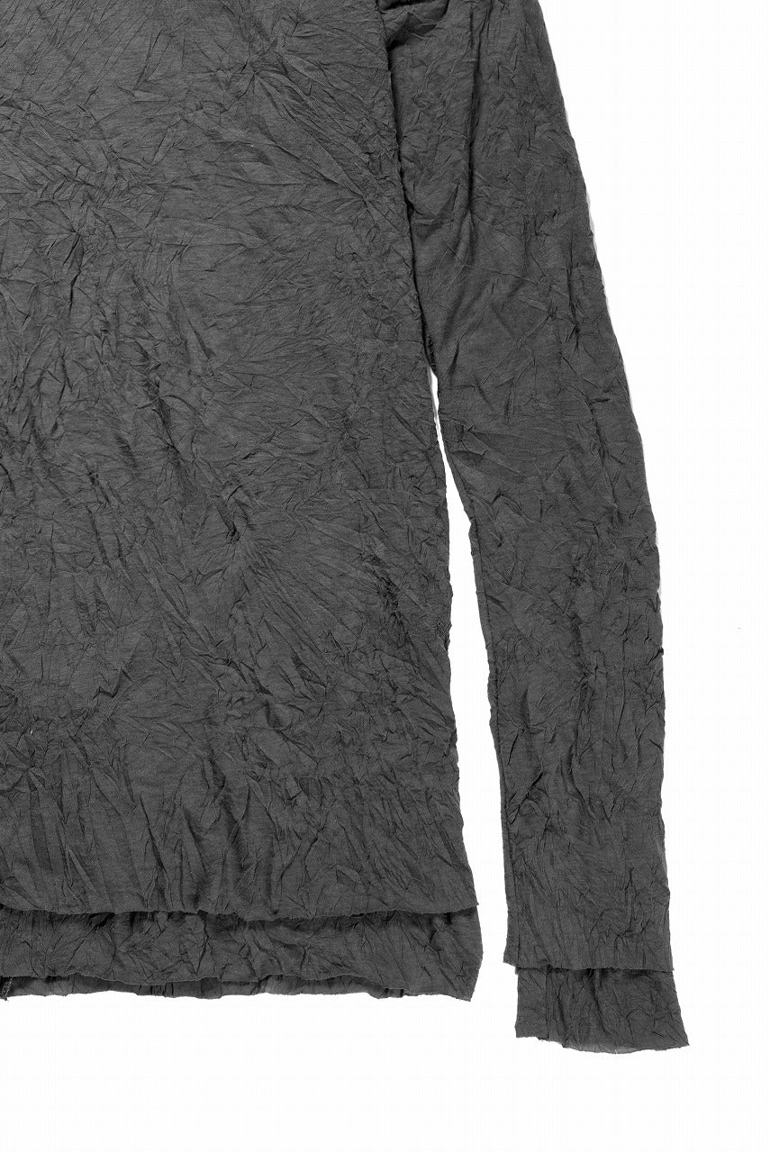 画像をギャラリービューアに読み込む, A.F ARTEFACT CRUMPLE DOUBLE LAYER L/S TOPS (GREY x GREY)