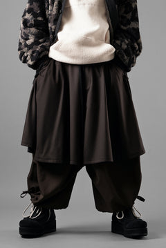 Load image into Gallery viewer, beauty : beast 8Q LAYERED SUPER WIDE SAROUEL PANTS (BROWN)