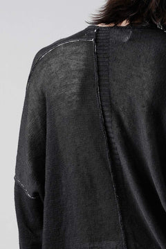 Load image into Gallery viewer, ISABEL BENENATO Linen Crew-Neck Sweater (BLACK)