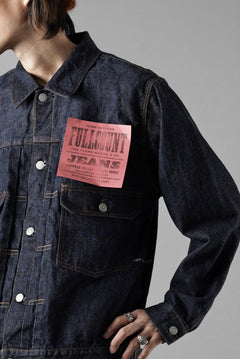 画像をギャラリービューアに読み込む, FULLCOUNT x POP TRADING COMPANY Type2 Jean Jacket / 13.7oz Zimbabwe Selvedge Denim (INDIGO BLUE)