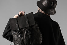 画像をギャラリービューアに読み込む, ISAMU KATAYAMA BACKLASH MILITARY FLAP DAYPACK / JAPAN DOUBLE SHOULDER OBJECT DYED (BLACK)