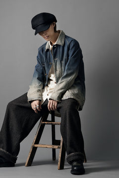画像をギャラリービューアに読み込む, FULLCOUNT x N/07 exclusive COVER ALL JACKET / 10.5oz Zimbabwe Denim (INDIGO BLUE / EFFECTED)