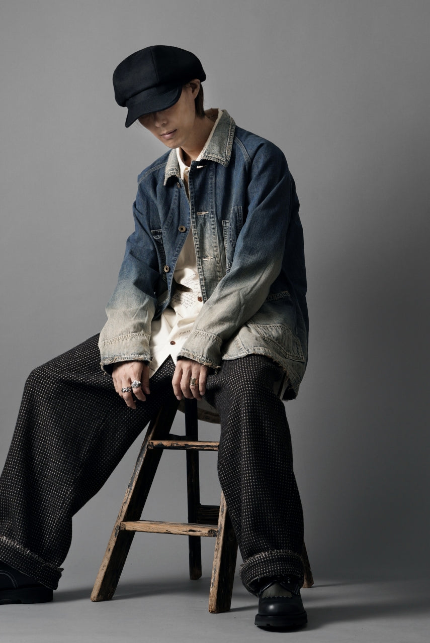 画像をギャラリービューアに読み込む, FULLCOUNT x N/07 exclusive COVER ALL JACKET / 10.5oz Zimbabwe Denim (INDIGO BLUE / EFFECTED)