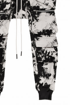 画像をギャラリービューアに読み込む, A.F ARTEFACT BELT CARGO SAROUEL JOGGER / MOTTLED DYING (BLACK x IVORY)