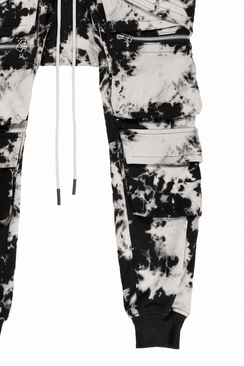 画像をギャラリービューアに読み込む, A.F ARTEFACT BELT CARGO SAROUEL JOGGER / MOTTLED DYING (BLACK x IVORY)