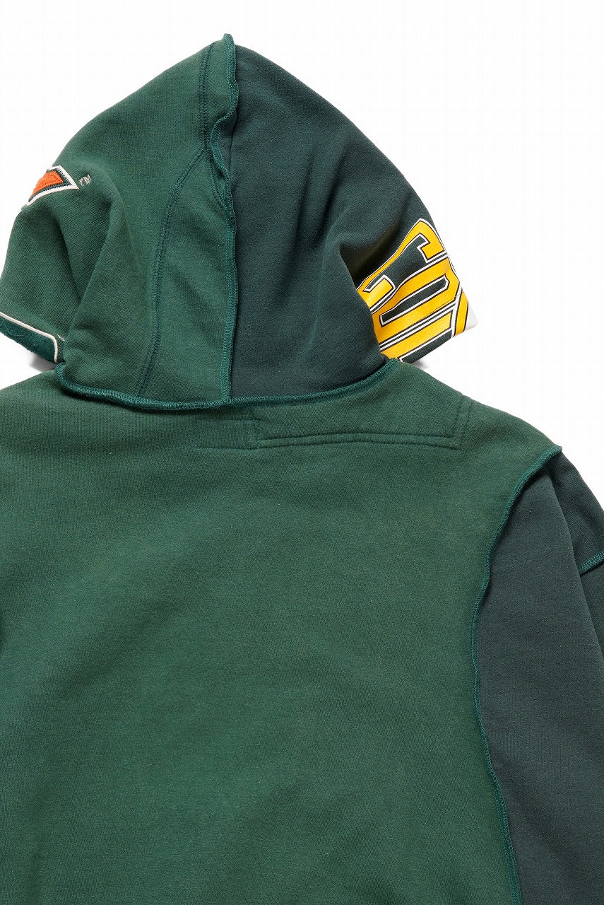 画像をギャラリービューアに読み込む, CHANGES REMAKE PANELED HOODIE (MULTI GREEN #B)