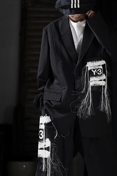 Load image into Gallery viewer, Y-3 Yohji Yamamoto SPORTS UNIFORM PATCH BLAZER (BLACK)