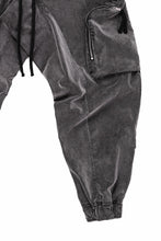 画像をギャラリービューアに読み込む, thom/krom ZIP CARGO JOGGER TROUSERS / DYED SOFT ELASTIC VELVET (USED GREY)