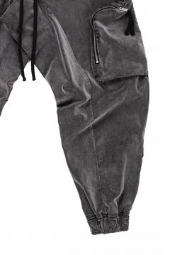 画像をギャラリービューアに読み込む, thom/krom ZIP CARGO JOGGER TROUSERS / DYED SOFT ELASTIC VELVET (USED GREY)