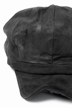 画像をギャラリービューアに読み込む, ierib Leather Casquette / Lamb Suede (BLACK)