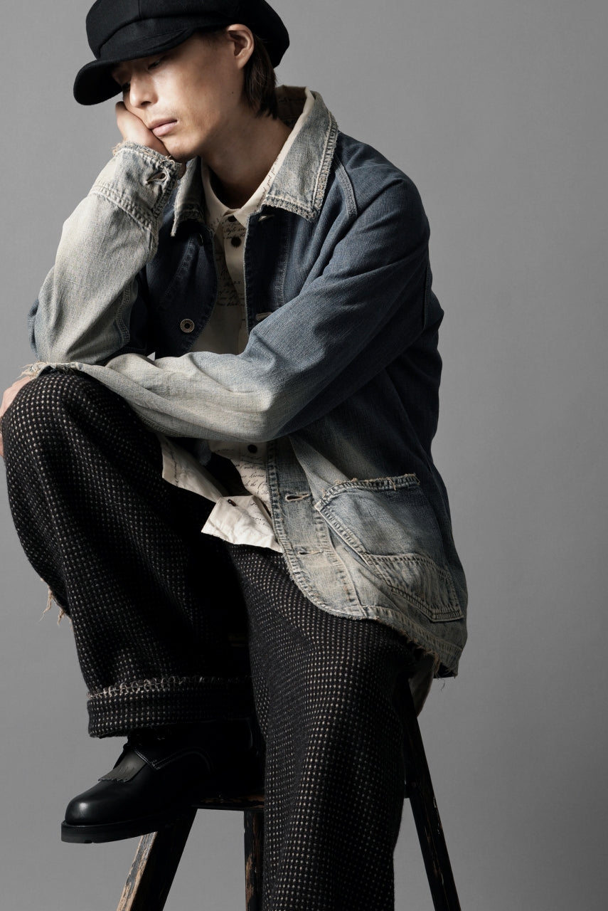 画像をギャラリービューアに読み込む, FULLCOUNT x N/07 exclusive COVER ALL JACKET / 10.5oz Zimbabwe Denim (INDIGO BLUE / EFFECTED)