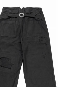画像をギャラリービューアに読み込む, Professor.E DISTRESSED WORK PANTS (BLACK)