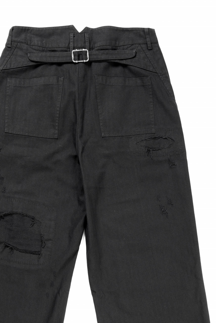 画像をギャラリービューアに読み込む, Professor.E DISTRESSED WORK PANTS (BLACK)