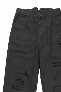 画像をギャラリービューアに読み込む, Professor.E DISTRESSED WORK PANTS (BLACK)