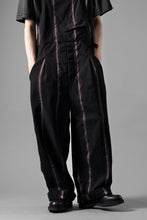 画像をギャラリービューアに読み込む, YUTA MATSUOKA overalls / tussah linen stripe (black stripe)