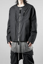 画像をギャラリービューアに読み込む, thom/krom COLLARLESS JACKET / STRETCH COTTON (BLACK)【26SS PRE SALE】