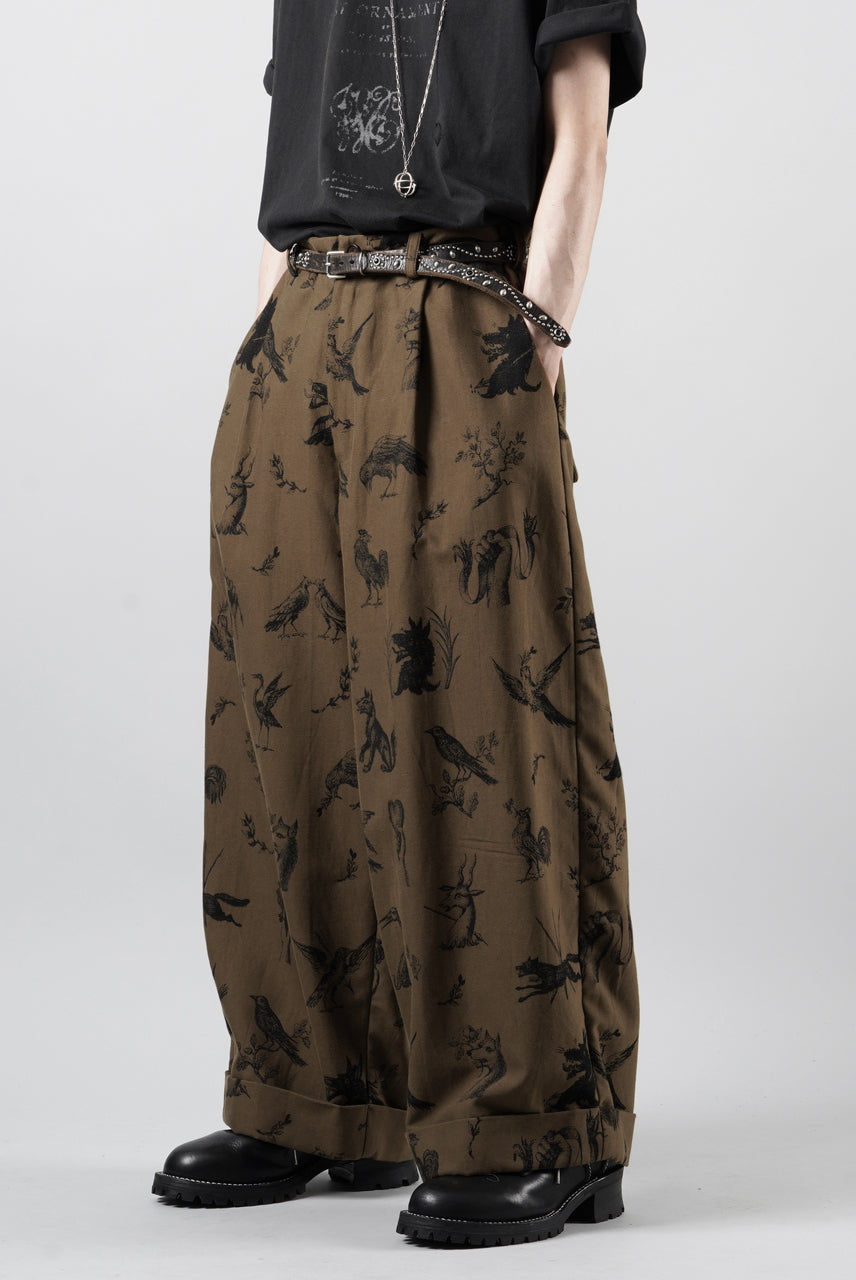 Load image into Gallery viewer, Aleksandr Manamis JACQUARD WIDE CROP PANT (NOIR NOIR)
