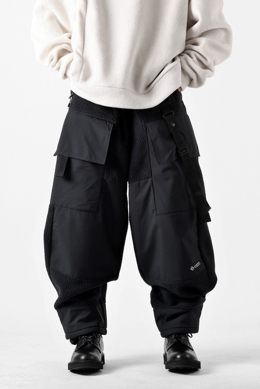 D-VEC x ALMOSTBLACK POLARTEC COAST GUARD TROUSERS / WINDSTOPPER BY GORE-TEX LABS 3L (BLACK)