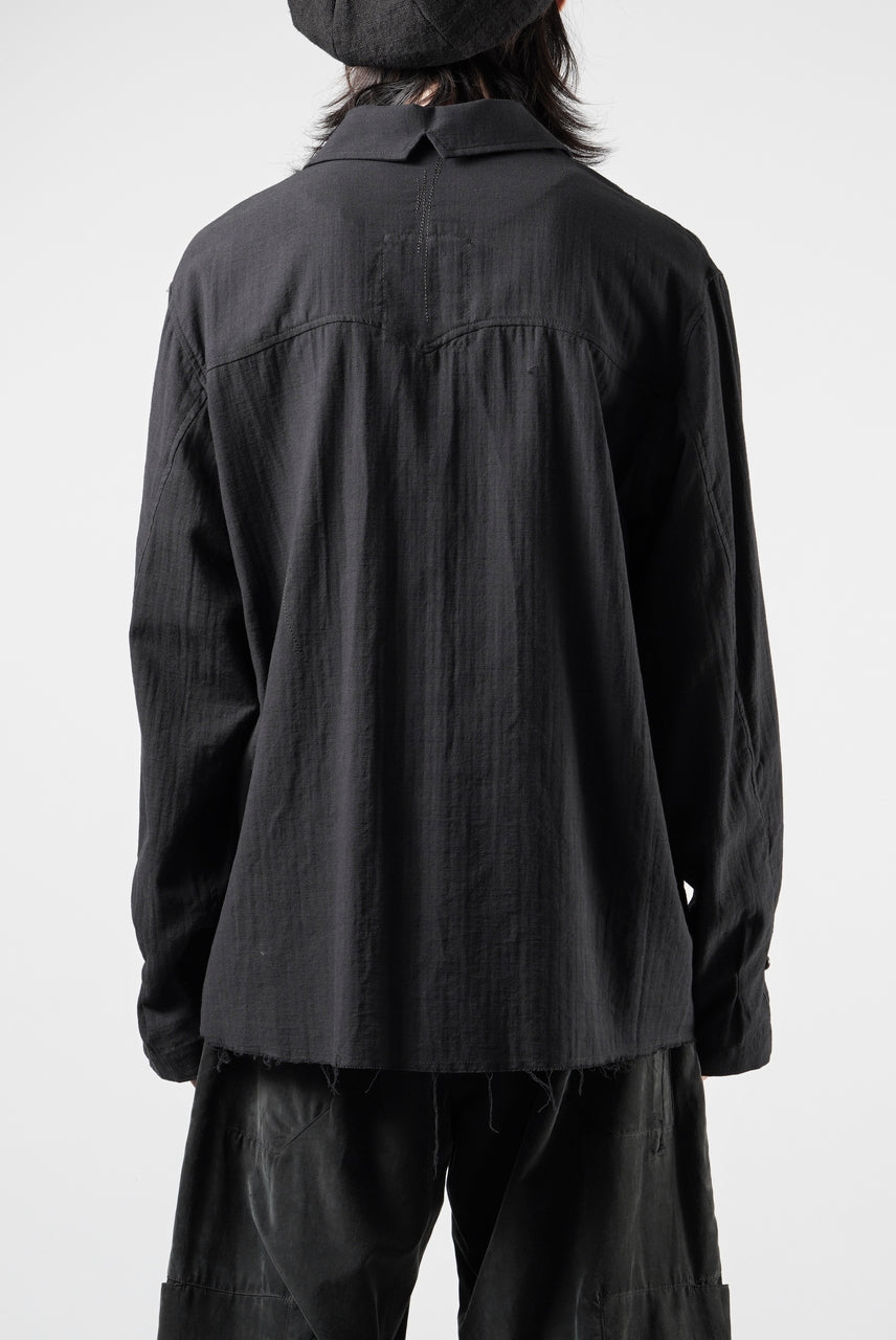 画像をギャラリービューアに読み込む, Professor.E EMBROIDERED SHIRT (BLACK)