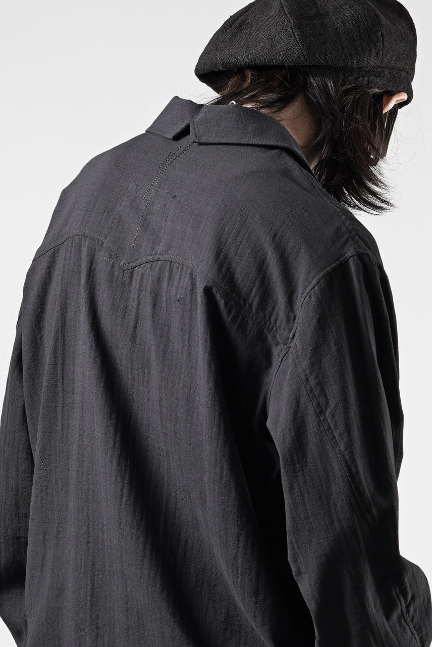 画像をギャラリービューアに読み込む, Professor.E EMBROIDERED SHIRT (BLACK)