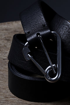 Load image into Gallery viewer, OPPOSE DUALITY CARABINER BELT / COW HIDE LEATHER (BLACK)