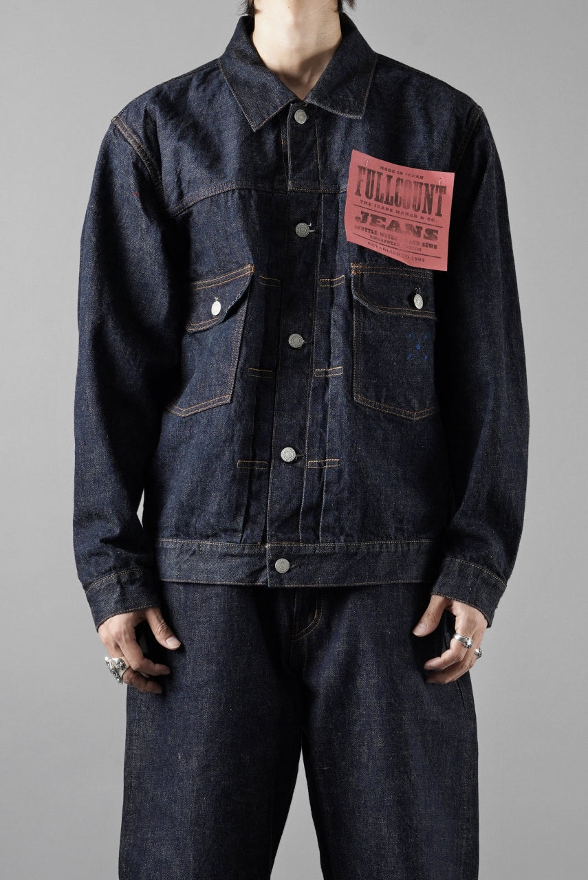 画像をギャラリービューアに読み込む, FULLCOUNT x POP TRADING COMPANY Type2 Jean Jacket / 13.7oz Zimbabwe Selvedge Denim (INDIGO BLUE)