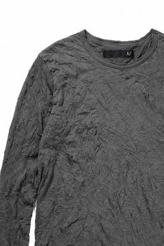 画像をギャラリービューアに読み込む, A.F ARTEFACT CRUMPLE DOUBLE LAYER L/S TOPS (GREY x GREY)