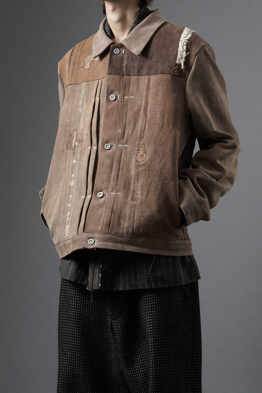 画像をギャラリービューアに読み込む, ierib exclusive Trucker Jacket /  Vintage SAKABUKURO (BROWN)