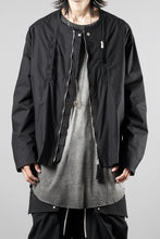 画像をギャラリービューアに読み込む, thom/krom COLLARLESS JACKET / STRETCH COTTON (BLACK)【26SS PRE SALE】