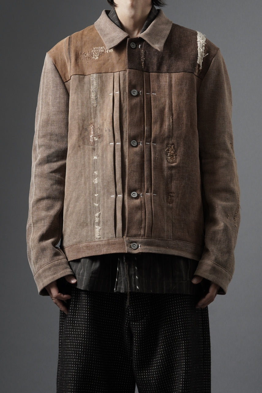 画像をギャラリービューアに読み込む, ierib exclusive Trucker Jacket /  Vintage SAKABUKURO (BROWN)