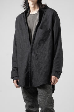 画像をギャラリービューアに読み込む, daub ZIP-UP SHIRT / QUILTING FABRIC (BLACK)