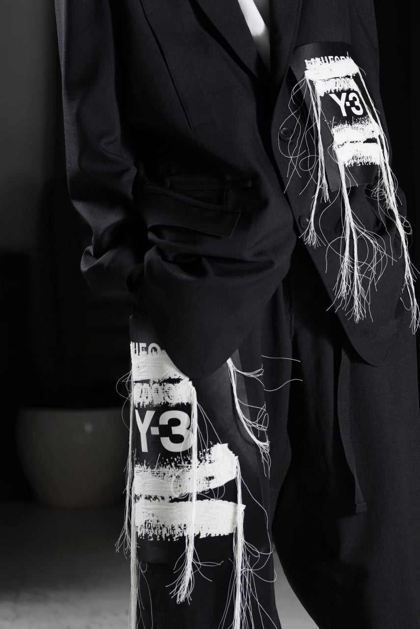 Y-3 Yohji Yamamoto SPORTS UNIFORM PATCH PANTS (BLACK)