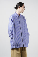 Load image into Gallery viewer, 【SAMPLE】A.F ARTEFACT LOOSE OVER SHIRT / STRIPE COTTON POPLIN (BLUE)