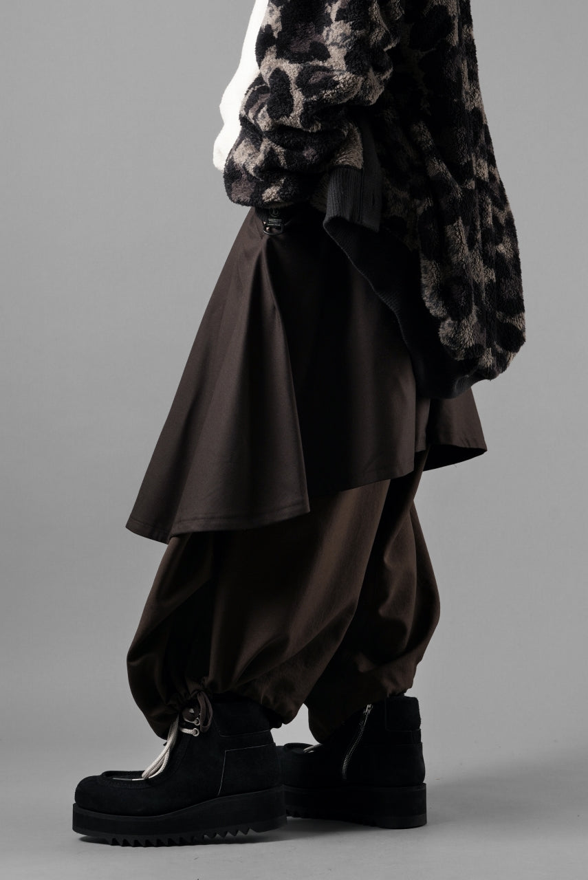 Load image into Gallery viewer, beauty : beast 8Q LAYERED SUPER WIDE SAROUEL PANTS (BROWN)