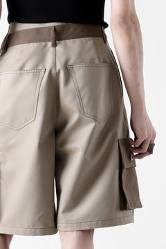 画像をギャラリービューアに読み込む, Feng Chen Wang PATCHWORK SHORTS (KHAKI/BROWN)