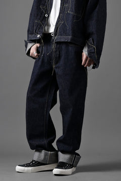 画像をギャラリービューアに読み込む, FULLCOUNT WWⅡ Model Brown Cotton Denim Pants / 13.7oz Zimbabwe Selvedge Denim (INDIGO BLUE / ONE WAHED)