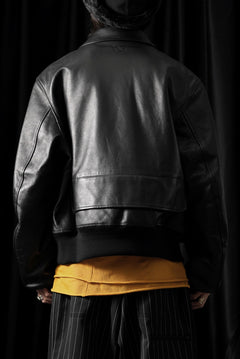 画像をギャラリービューアに読み込む, Y-3 Yohji Yamamoto LEATHER BOMBER JACKET (BLACK)