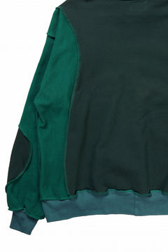 画像をギャラリービューアに読み込む, CHANGES REMAKE PANELED HOODIE (MULTI GREEN #A)