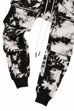 画像をギャラリービューアに読み込む, A.F ARTEFACT BELT CARGO SAROUEL JOGGER / MOTTLED DYING (BLACK x IVORY)