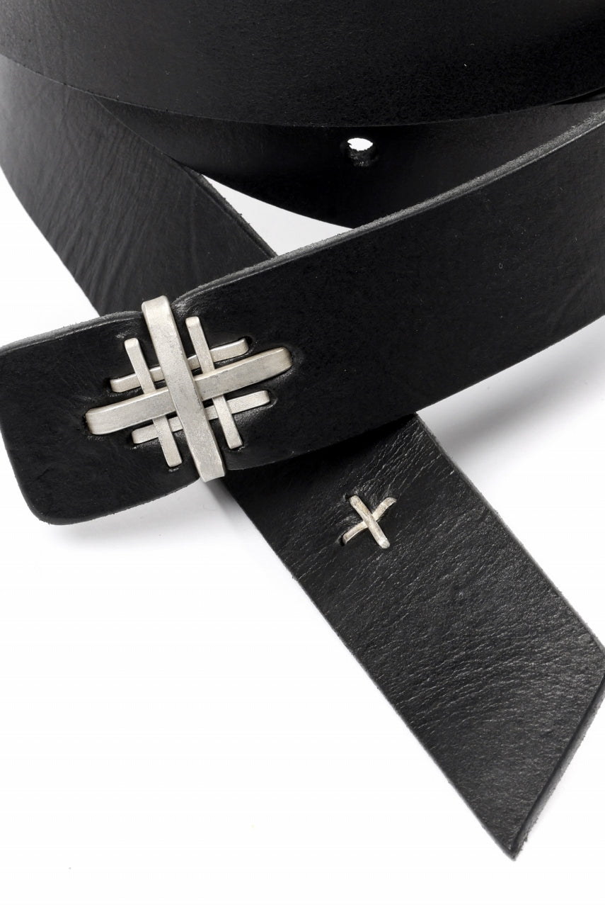 Load image into Gallery viewer, m.a+ double cross buckle medium belt / EX+1D GR3,0 (BLACK)